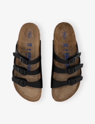BIRKENSTOCK: Florida Three-Strap Faux-Leather Sandals
