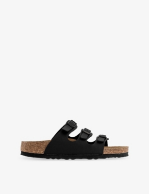 BIRKENSTOCK: Florida Three-Strap Faux-Leather Sandals