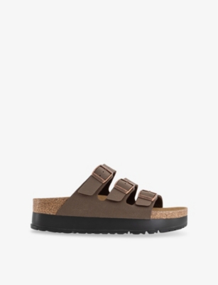 BIRKENSTOCK: Florida III Flex Platform Faux-Leather Sandals