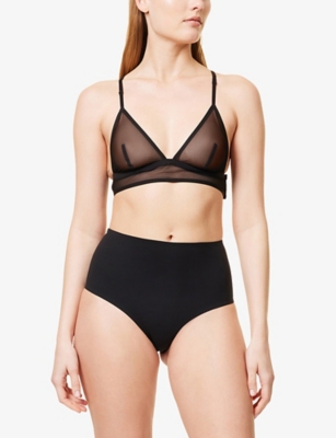 LIVY: Bengal Embroidered High-Waist Stretch-Woven Briefs