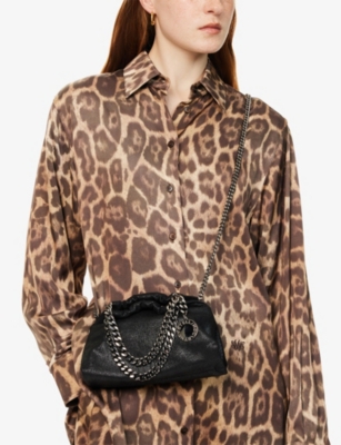 STELLA MCCARTNEY: Falabella Drawstring Woven Crossbody Bag