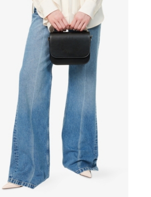 STELLA MCCARTNEY: Logo Messenger Faux-Leather Cross-Body Bag