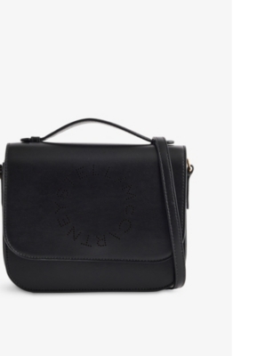 STELLA MCCARTNEY: Logo Messenger Faux-Leather Cross-Body Bag