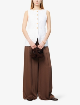 POSSE: Emma Two-Patch-Pockets Linen Vest