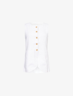 POSSE: Emma Two-Patch-Pockets Linen Vest