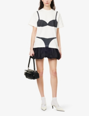 MARC JACOBS: Bra Graphic Boxy-Fit Short-Sleeve Cotton-Jersey T-Shirt