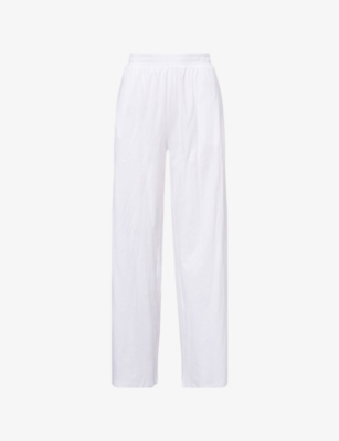 SKIN: Cadence wide-leg cotton-jersey pyjama bottoms