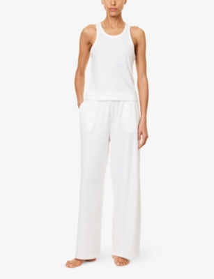 SKIN: Cathie scoop-neck cotton-jersey top