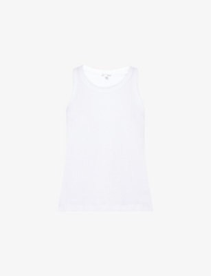 SKIN: Cathie scoop-neck cotton-jersey top