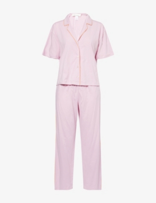 SKIN: Cecily regular-fit cotton-jersey pyjama set