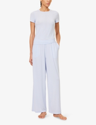 SKIN: Dreamy wide-leg stretch-jersey pyjama bottoms
