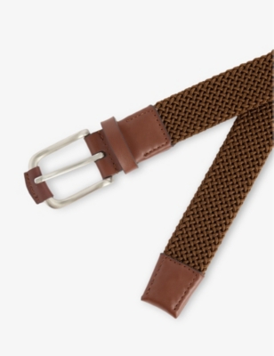 PAUL SMITH: Tonal Intertwined Stretch-Woven Belt