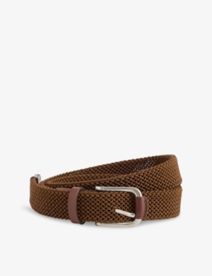 PAUL SMITH: Tonal Intertwined Stretch-Woven Belt