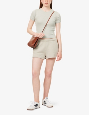 Shop Represent Womens  Initial Washed Cotton Shorts