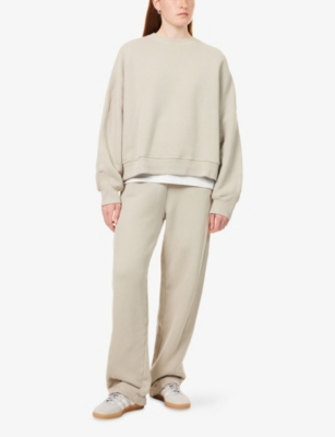 Shop Represent Womens Initial V-notch Cotton Sweatshirt Storm