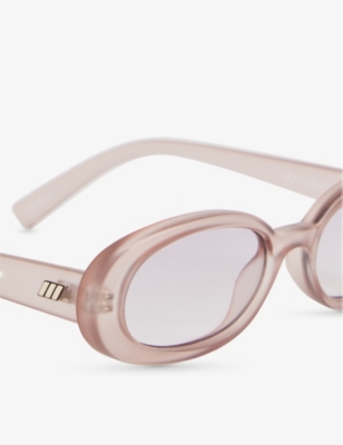 Le Specs Womens Matte Oyster Lsp2452409 Outta Love Oval-frame Sunglasses In Matte Oyster