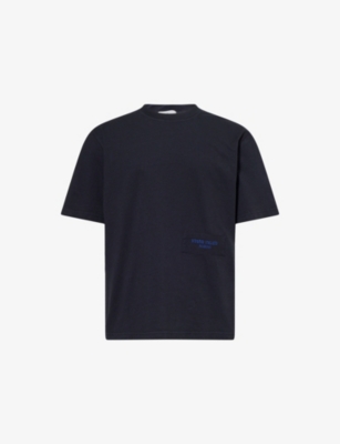 STONE ISLAND: Marina Brand-Patch Cotton-Jersey T-Shirt