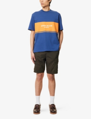 STONE ISLAND: Marina Brand-Print Cotton-Jersey T-Shirt