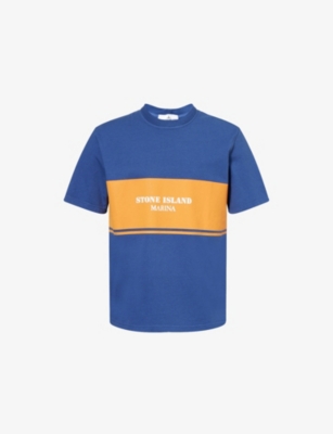 STONE ISLAND: Marina Brand-Print Cotton-Jersey T-Shirt