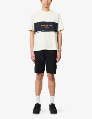 STONE ISLAND: Marina Brand-Print Cotton-Jersey T-Shirt