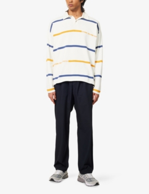 STONE ISLAND: Marina Drawstring Cotton-Poplin Trousers