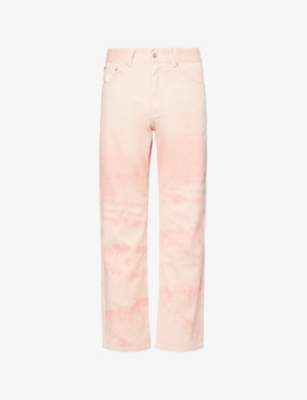BILLIONAIRE BOYS CLUB: Mountain Abstract-Print Straight-Leg Regular-Fit Denim Jeans