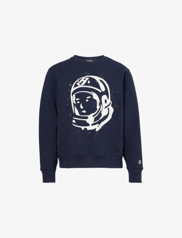 Rhinestone-Embellished Brand-Print Cotton-Jersey Sweatshirt