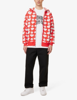 BILLIONAIRE BOYS CLUB: Graphic-Print Two-Welt-Pockets Relaxed-Fit Cotton-Jersey Hoody