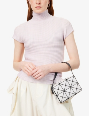 BAO BAO ISSEY MIYAKE: Cuboid Geometric-Pattern PVC Cross-Body Bag
