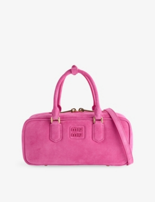 MIU MIU: Arcadie Padded Suede Top-Handle Bag