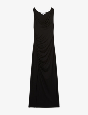 Paige Cowl-Neck Slim-Fit Stretch-Jersey Midi Dress