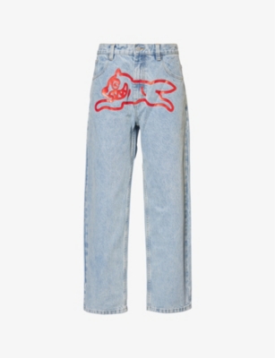 ICECREAM: Running Dog Double Scoop Relaxed-Fit Denim Jeans