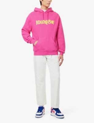 ICECREAM MENS PINK ANARCHY POPOVER GRAPHIC-PRINT COTTON-JERSEY HOODY 