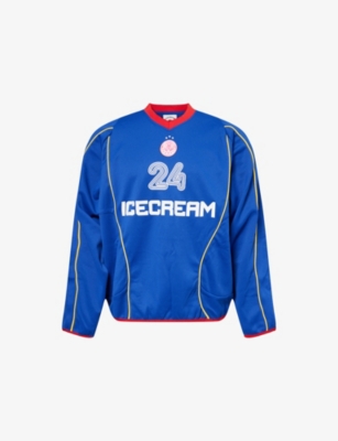 ICECREAM: Football V-Neck Stretch-Woven T-Shirt