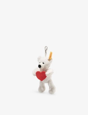 STEIFF: Lotte Love Teddy Bear Woven Keyring Charm 12cm