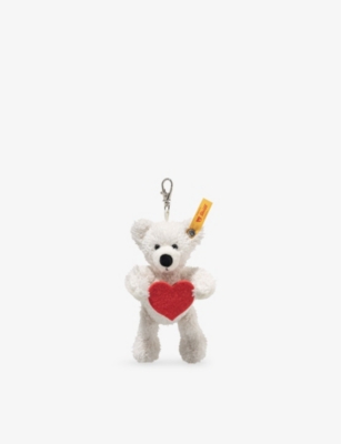 STEIFF: Lotte Love Teddy Bear Woven Keyring Charm 12cm