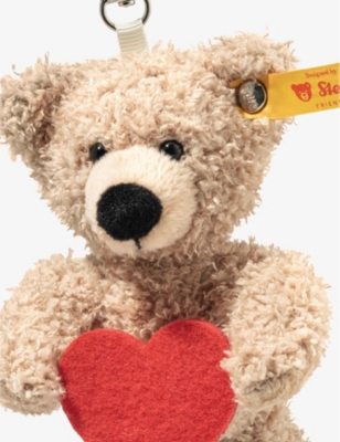 STEIFF: Fynn Love Teddy Bear Woven Keyring Charm 12cm