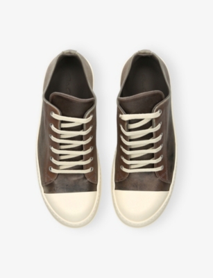 RICK OWENS: Classic Leather Low-Top Trainers