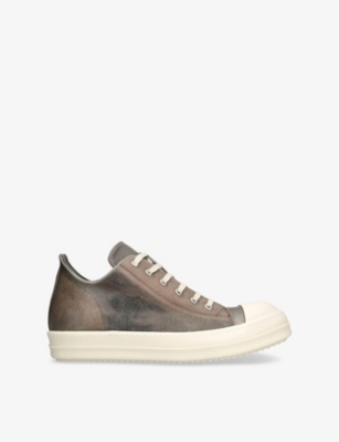 RICK OWENS: Classic Leather Low-Top Trainers