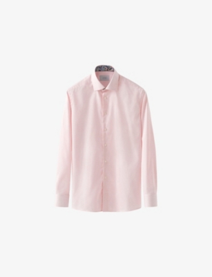 ETON: Solid Signature Paisley Slim-Fit Cotton Shirt