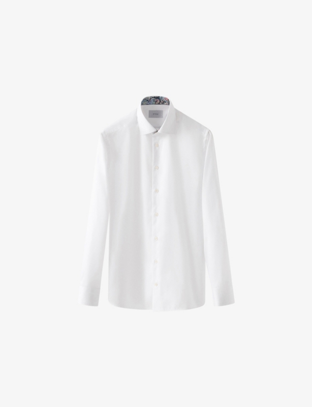 Solid Signature Paisley Slim-Fit Cotton Shirt