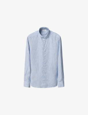 ETON: Striped Slim-Fit Linen Shirt