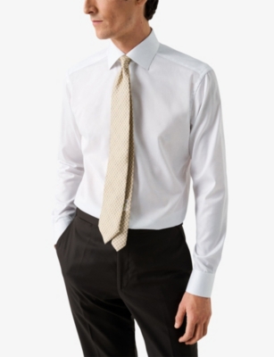 ETON: Signature Long-Sleeved Cotton-Twill Shirt