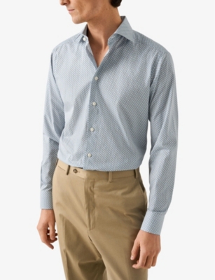 Signature Twill Parrot Contemporary-Fit Cotton Shirt