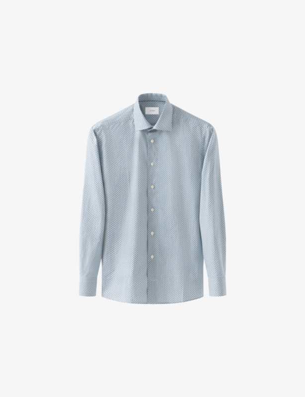 Signature Twill Parrot Contemporary-Fit Cotton Shirt