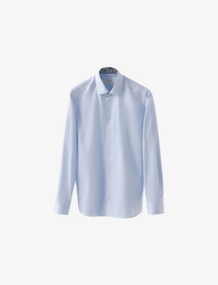 ETON: Solid Signature Paisley Contemporary-Fit Cotton Shirt
