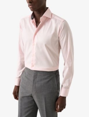 ETON: Solid Signature Paisley Contemporary-Fit Cotton Shirt