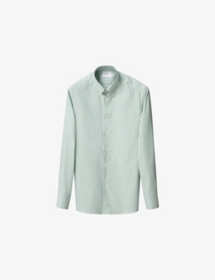ETON: Oxford Signature Slim-Fit Striped Cotton Shirt