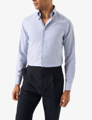 ETON: Oxford Signature Striped Contemporary-Fit Cotton Shirt