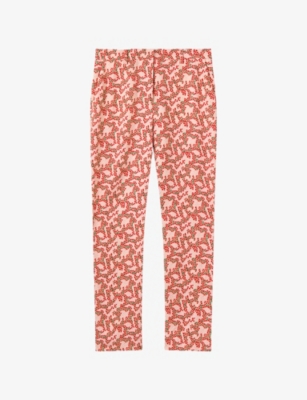 LK BENNETT: Rebecca Blossom-Print Woven Trousers